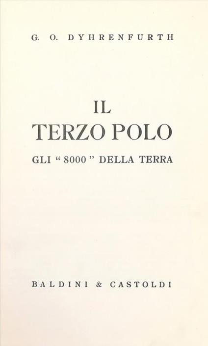Il Terzo Polo Gli 8000 Della Terra - copertina