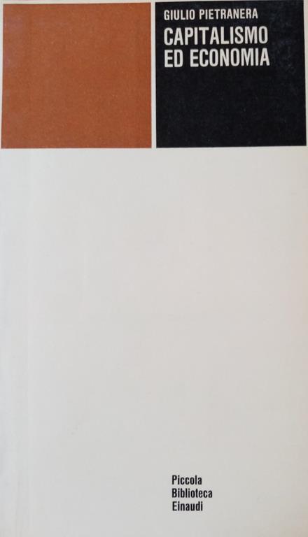 Capitalismo ed economia - Giulio Pietranera - copertina
