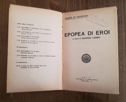 Epopea di eroi - copertina