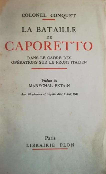La bataille de Caporetto dans le cadre des opérations sur le front italien - copertina