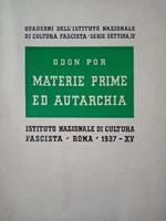 Materie prime ed autarchia