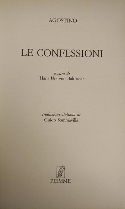 Le Confessioni - Agostino (sant') - copertina