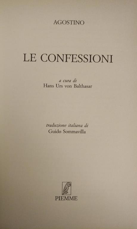 Le Confessioni - Agostino (sant') - copertina