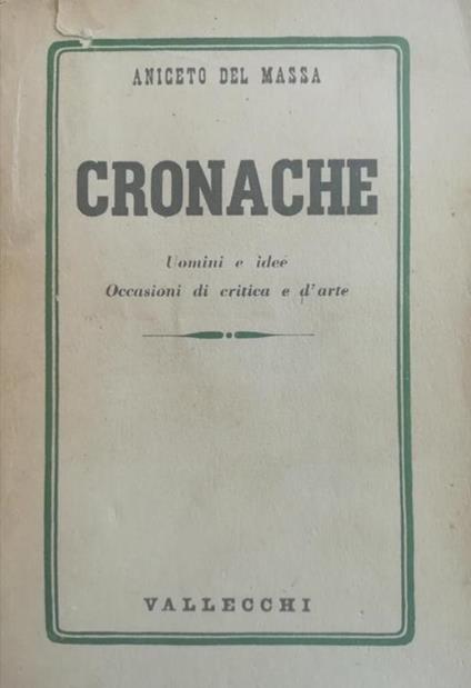 Cronache - Aniceto Del Massa - copertina