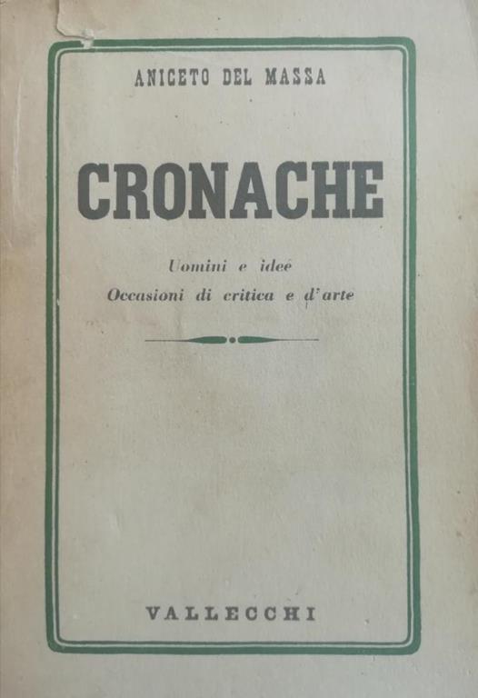 Cronache - Aniceto Del Massa - copertina