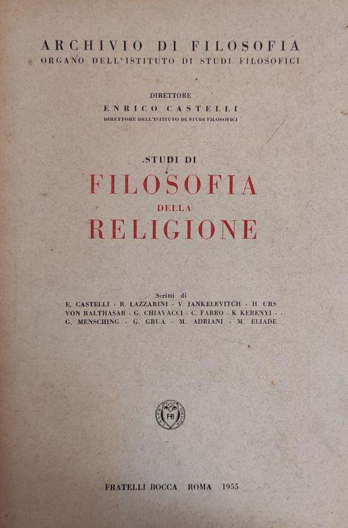 Studi Di Filosofia Della Religione - copertina
