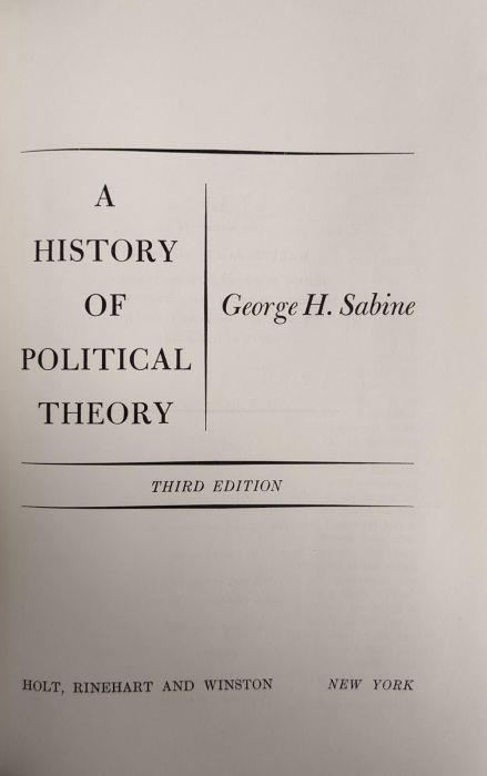 A History Of Political Theory - George H. Sabine - copertina