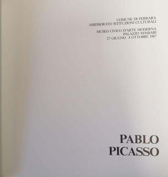 Pablo Picasso Di: S. A. - copertina