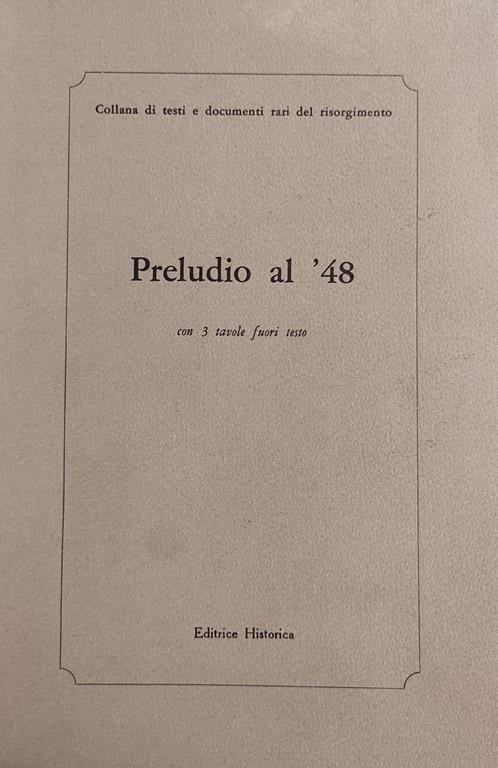 Preludio Al '48 - copertina