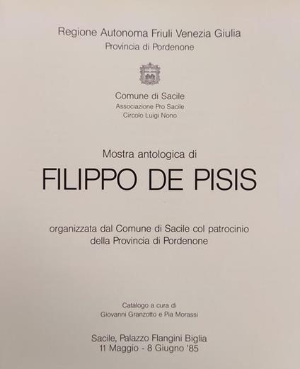 Catalogo Della Mostra Antologica Di Filippo De Pisis - Giovanni Granzotto - copertina