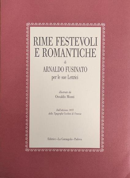 Rime Festevoli E Romantiche - Arnaldo Fusinato - copertina