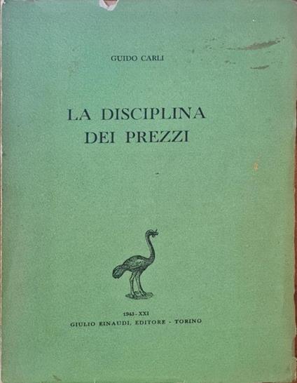 La Disciplina Dei Prezzi - Guido Carli - copertina