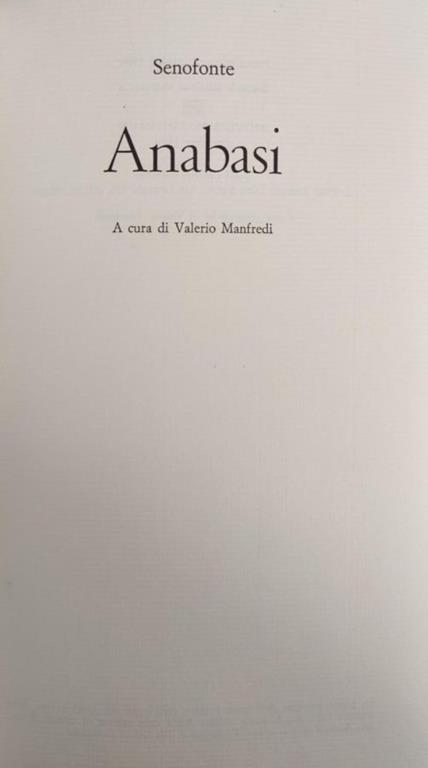 Anabasi - Senofonte - copertina