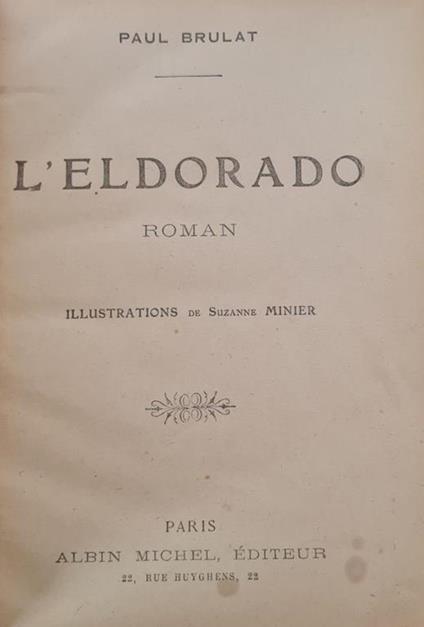 L' Eldorado - Paul Brulat - copertina