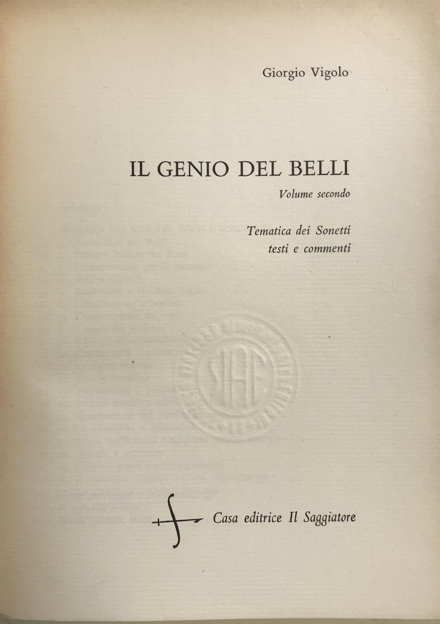 Il Genio Del Belli