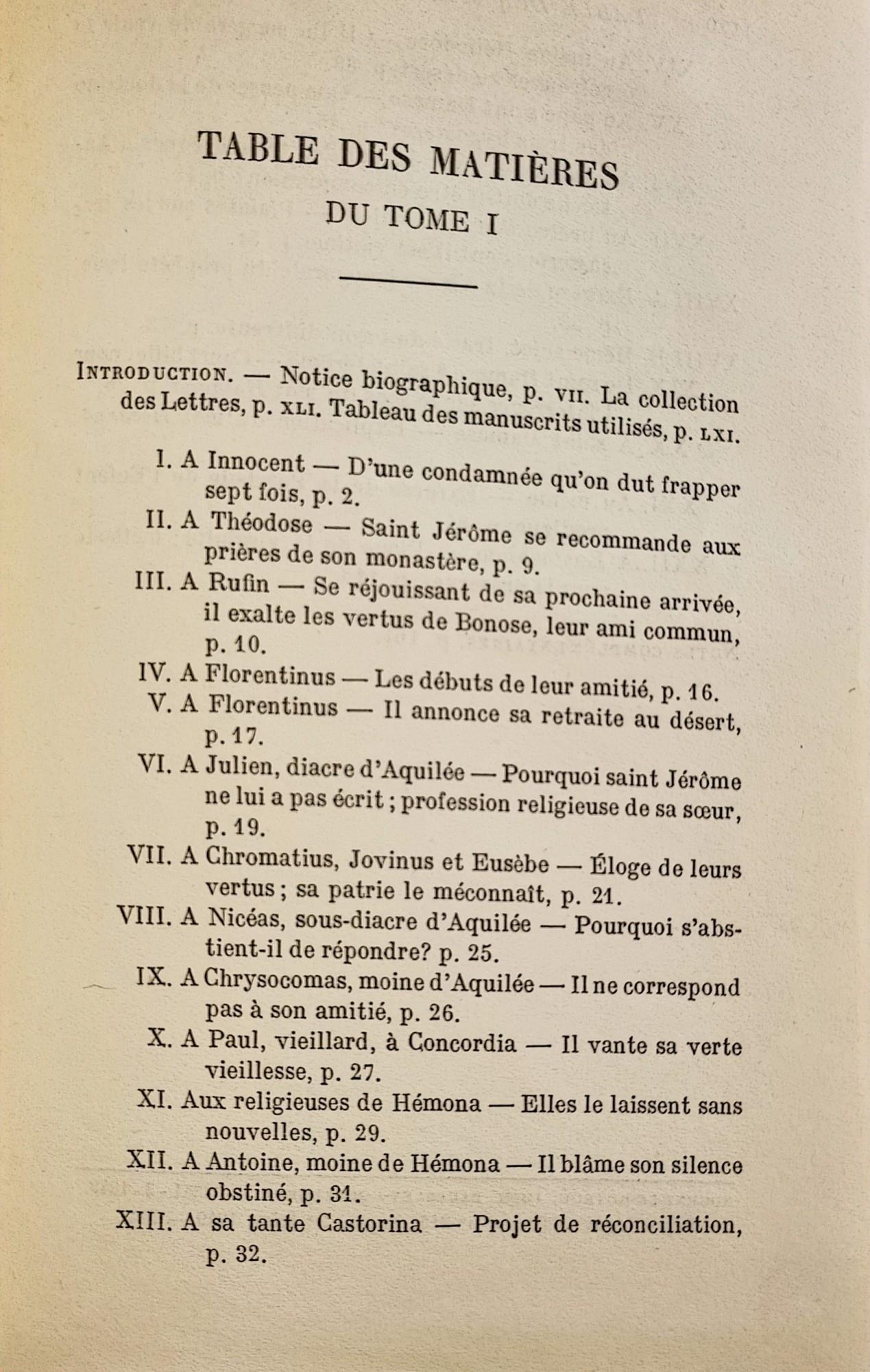 Lettres tome I