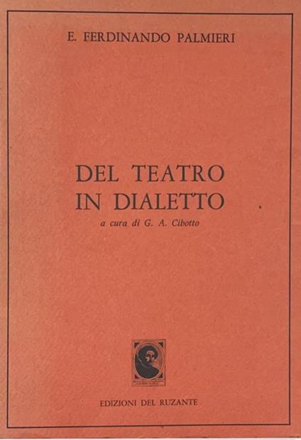 Del Teatro In Dialetto - Ferdinando Paolieri - copertina