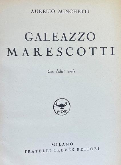 Galeazzo Marescotti - Aurelio Minghetti - copertina