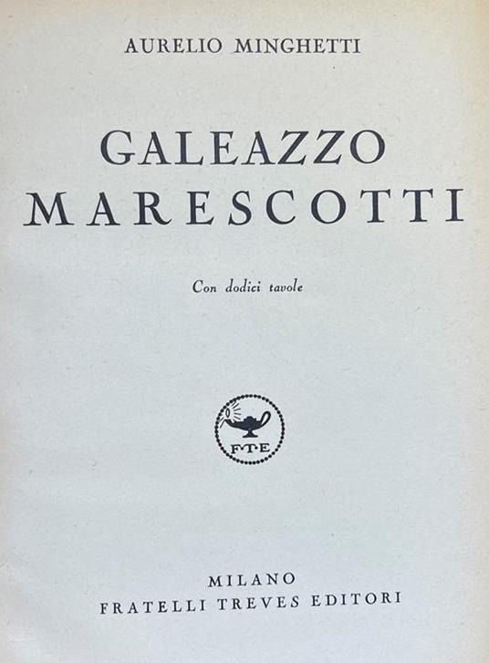 Galeazzo Marescotti - Aurelio Minghetti - copertina