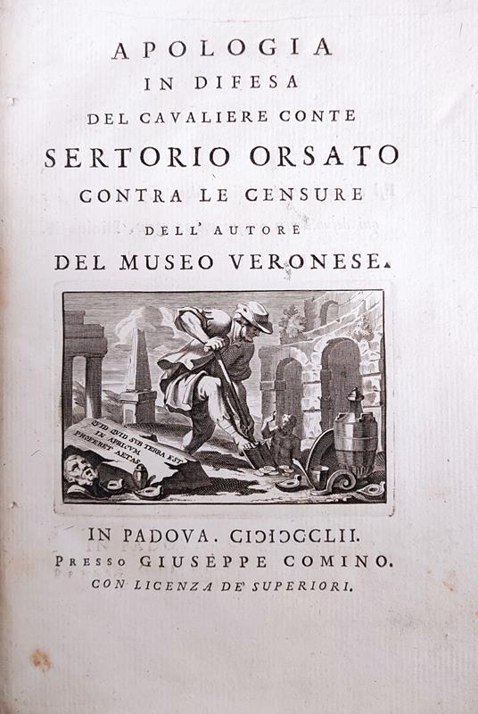 Apologia In Difesa Del Cavaliere Conte Sertorio Orsato Contra Le Censure Dell'Autore Del Museo Veronese - Giandomenico Polcastro - copertina