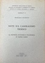 Note Sul Cameralismo Tedesco