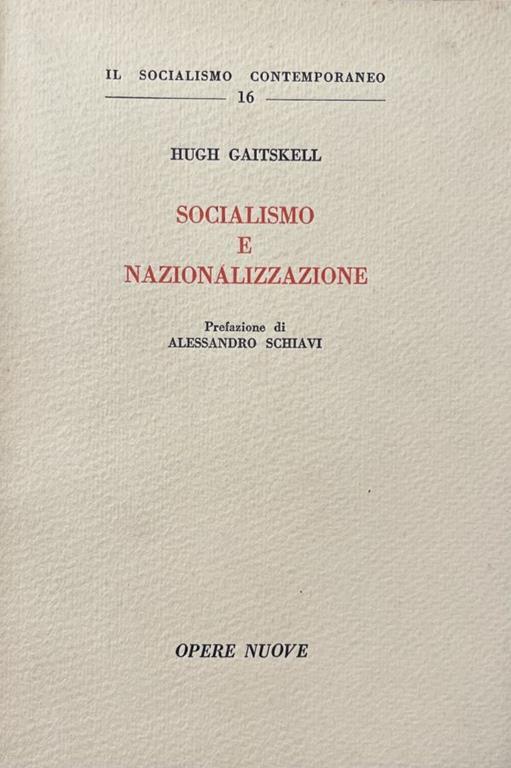 Socialismo E Nazionalizzazione - copertina