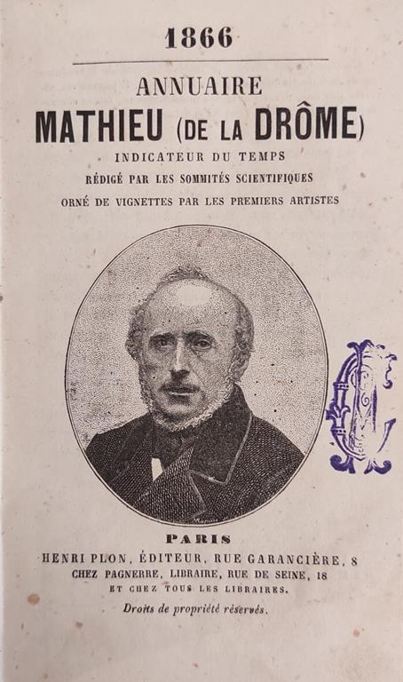 Annuaire Mathieu (De La Drome)Indicateurs Du Temps Redige' Par Les Sommites Scientifiques Orne' De Vignettes Par Les Premiers Artistes - copertina