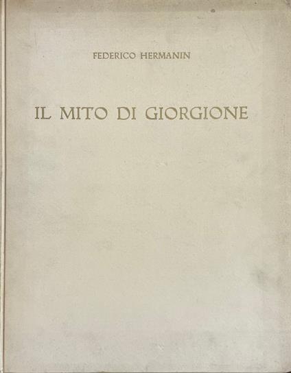 Il Mito Di Giorgione - copertina