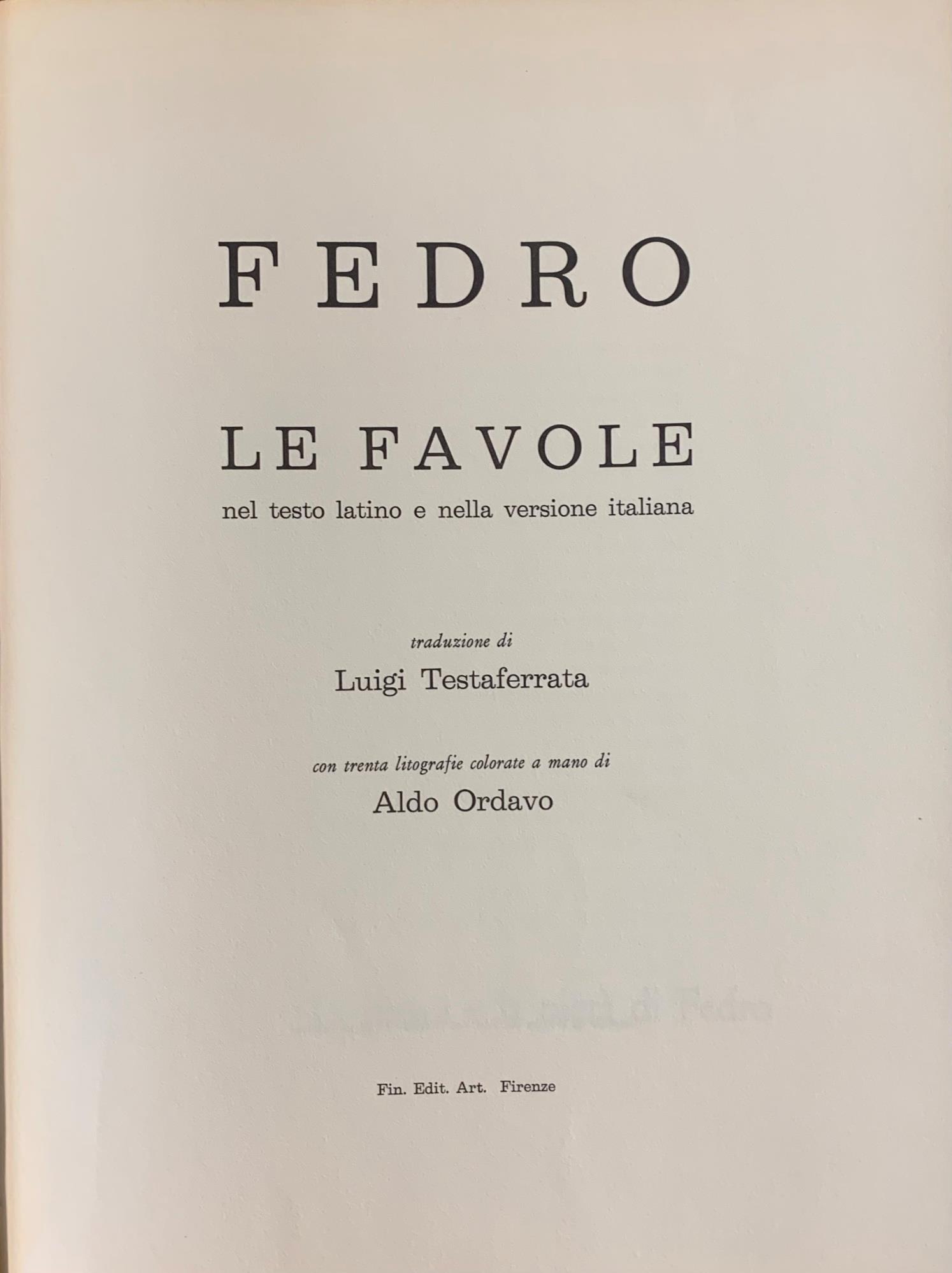 Le Favole. Nel Testo Latino E Nella Versione Italiana