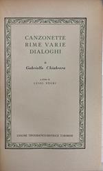 Canzonette, Rime Varie, Dialoghi