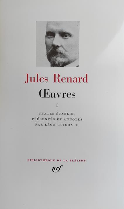Oeuvres - Jules Renard - copertina