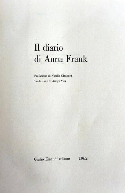 Il Diario Di Anna Frank - Frank Anna - copertina