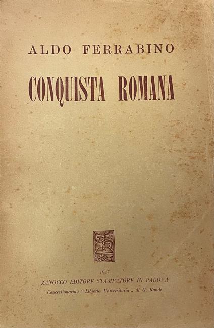 Conquista Romana - Aldo Ferrabino - copertina
