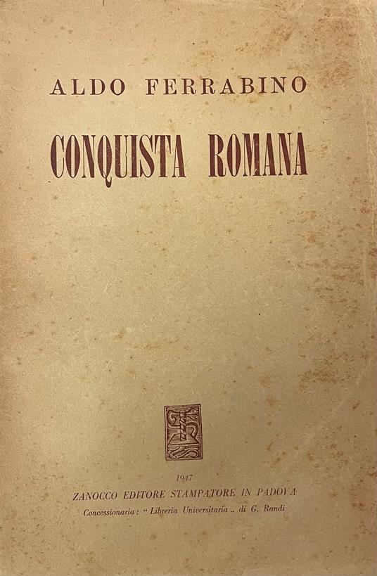 Conquista Romana - Aldo Ferrabino - copertina