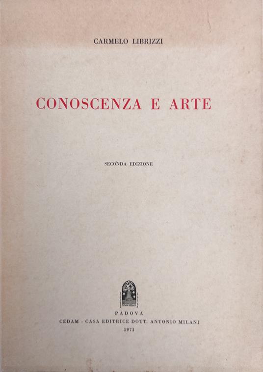 Conoscenza E Arte - Carmelo Librizzi - copertina