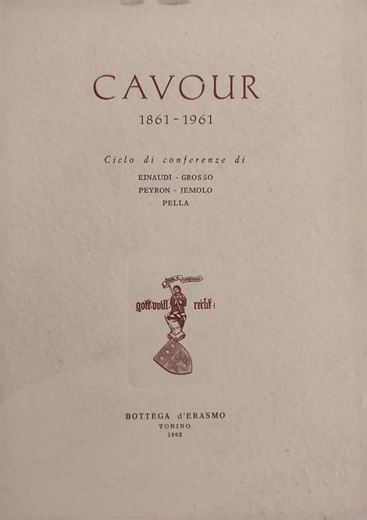 Cavour 1861 - 1961 - copertina