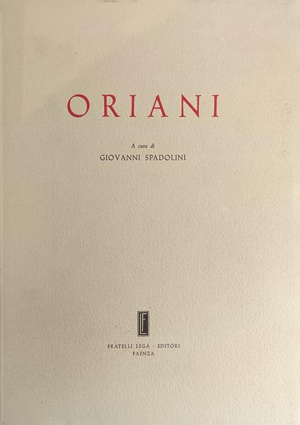 Oriani - Giovanni Spadolini - copertina