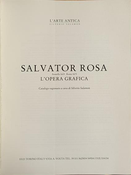 Salvator Rosa. L'Opera Grafica - copertina
