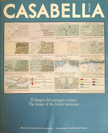 Casabella 575 - 576. Il Disegno Del Paesaggio Italiano - copertina