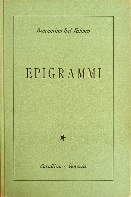 Epigrammi - copertina