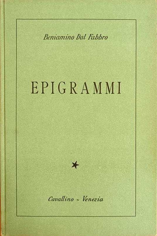 Epigrammi - copertina