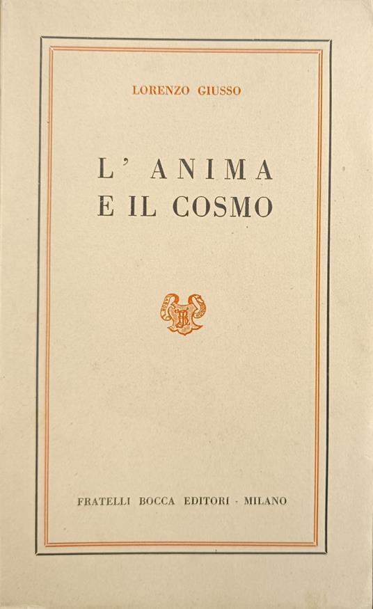 L' Anima E Il Cosmo - Lorenzo Giusso - copertina