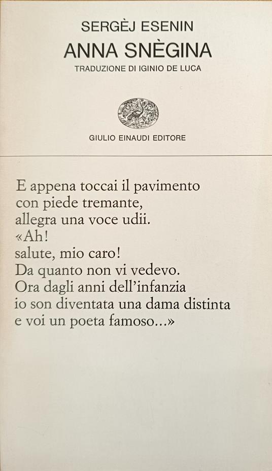 Anna Snegina - Sergej Esenin - copertina