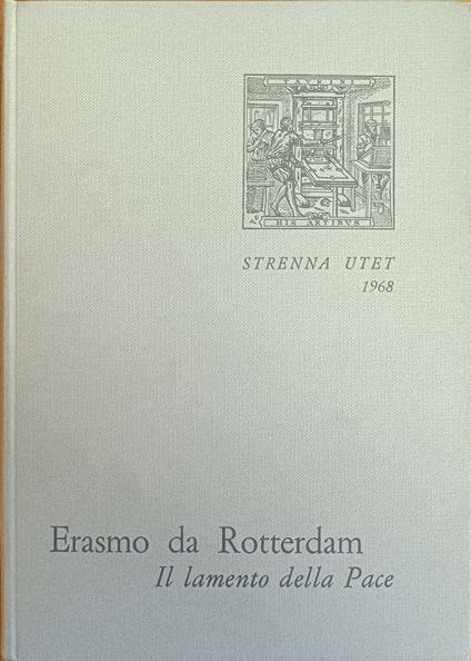Il Lamento Della Pace - Erasmo da Rotterdam - copertina