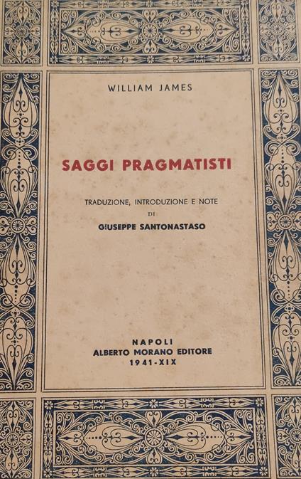 Saggi Pragmatisti - James William - copertina