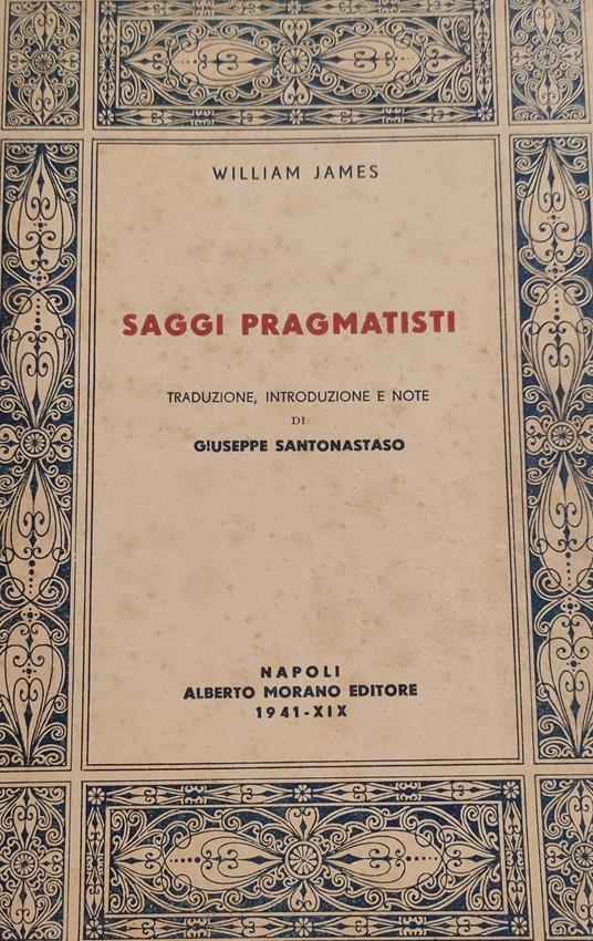 Saggi Pragmatisti - James William - copertina