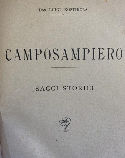 Camposampiero. Saggi Storici - copertina