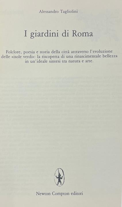 I Giardini Di Roma - Alessandro Tagliolini - copertina