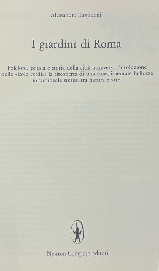 I Giardini Di Roma - Alessandro Tagliolini - copertina