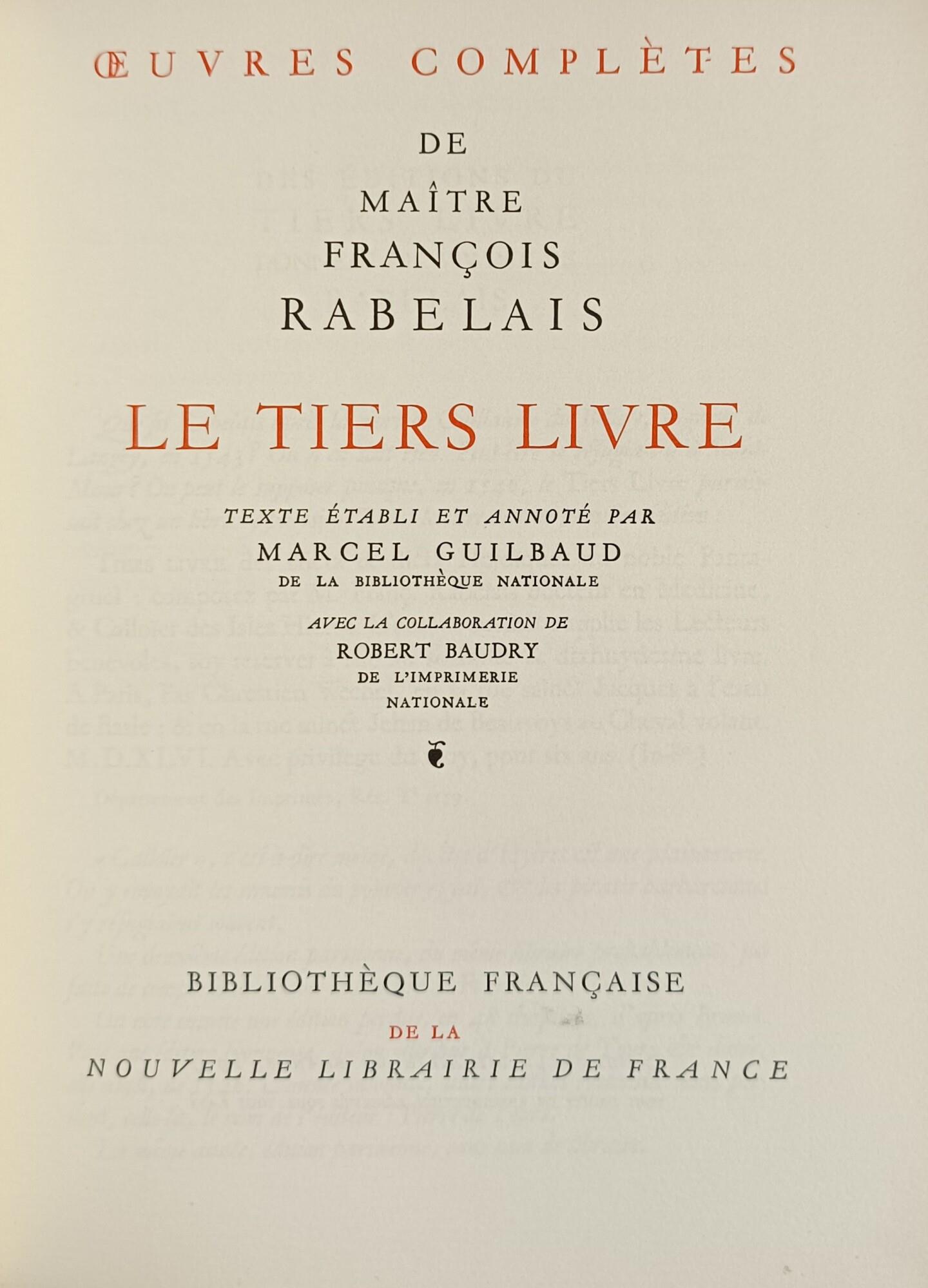 Œuvres Complètes